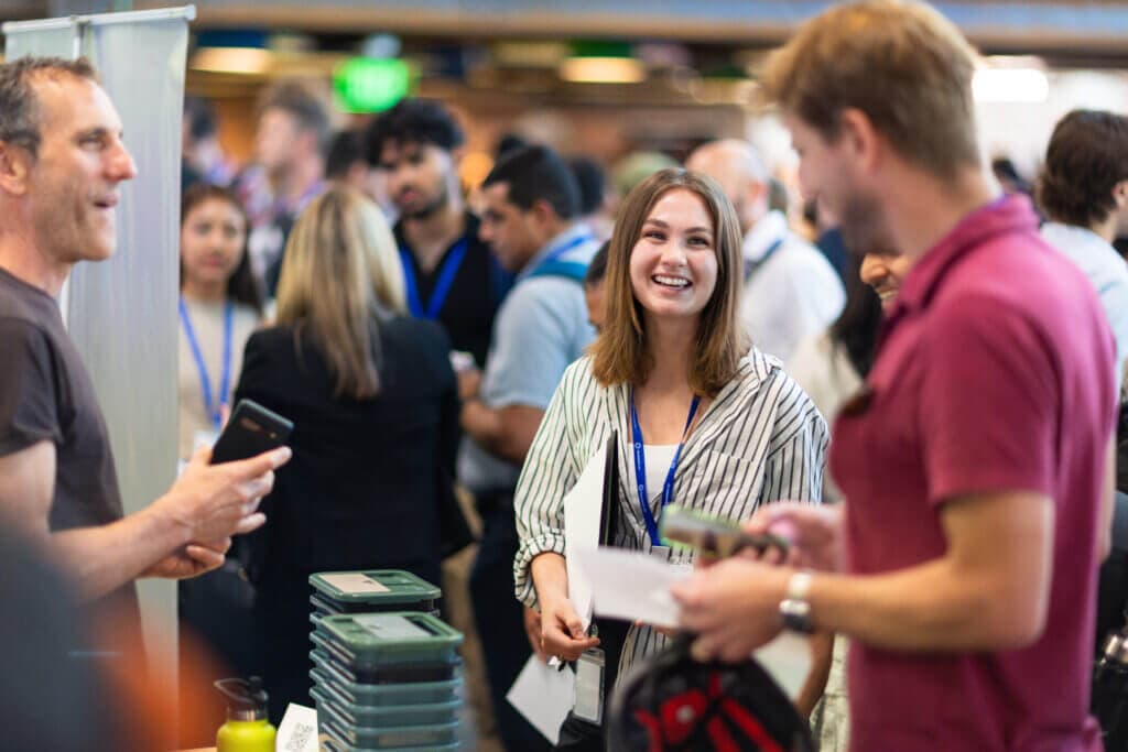Greentown Labs community members networking