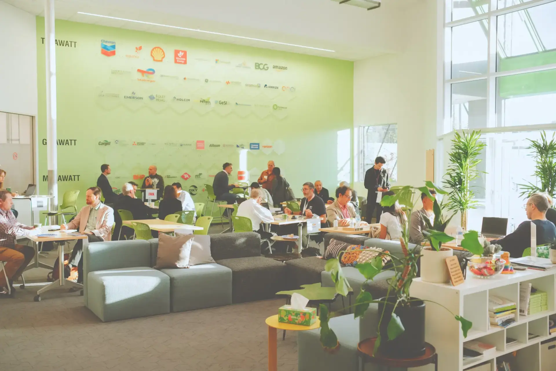 Greentown Labs members collaborating in the incubator