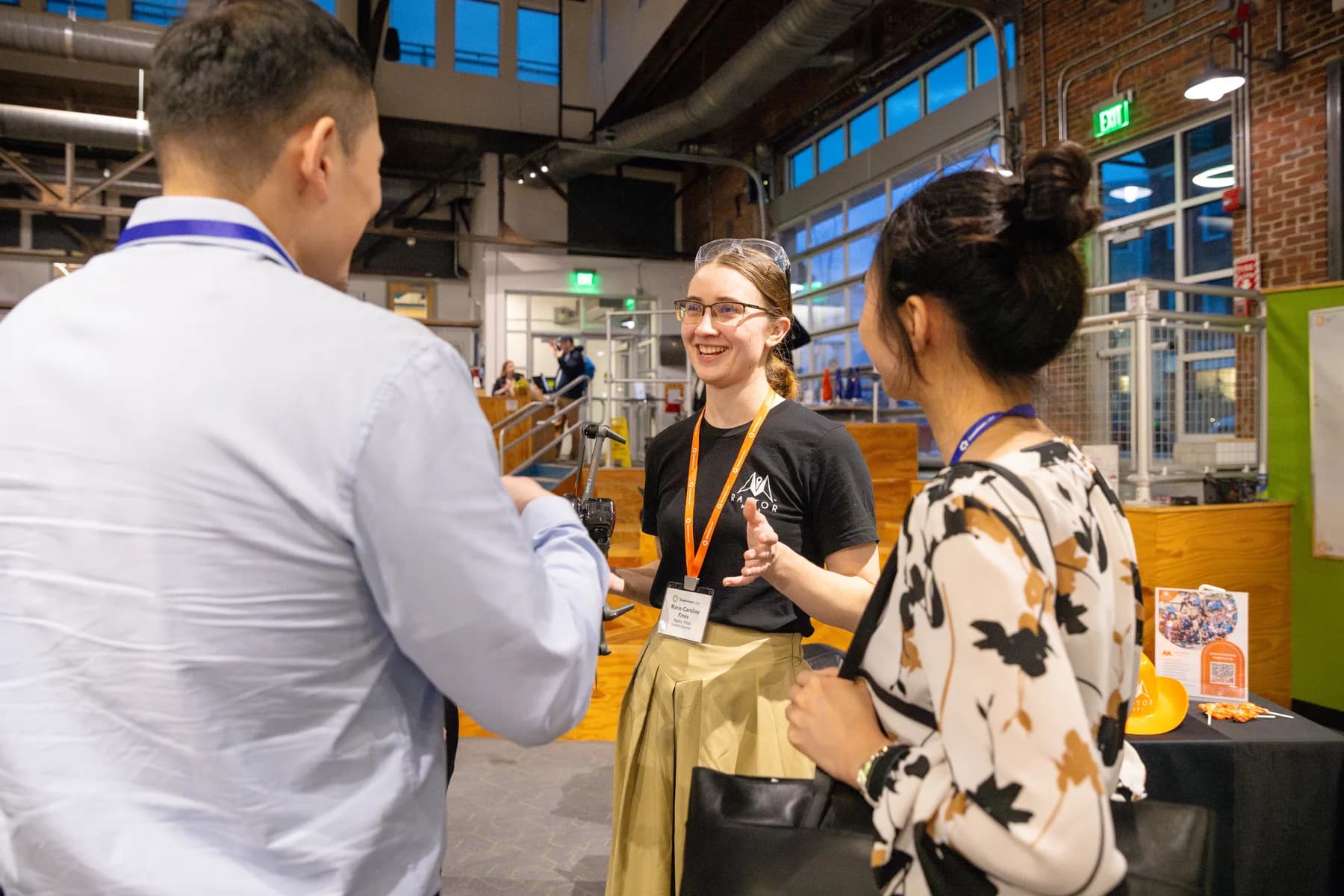 Attendees connecting at a Greentown Labs event