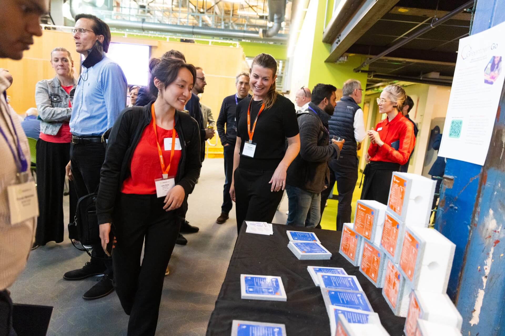 Greentown Go partners and startups networking at an event