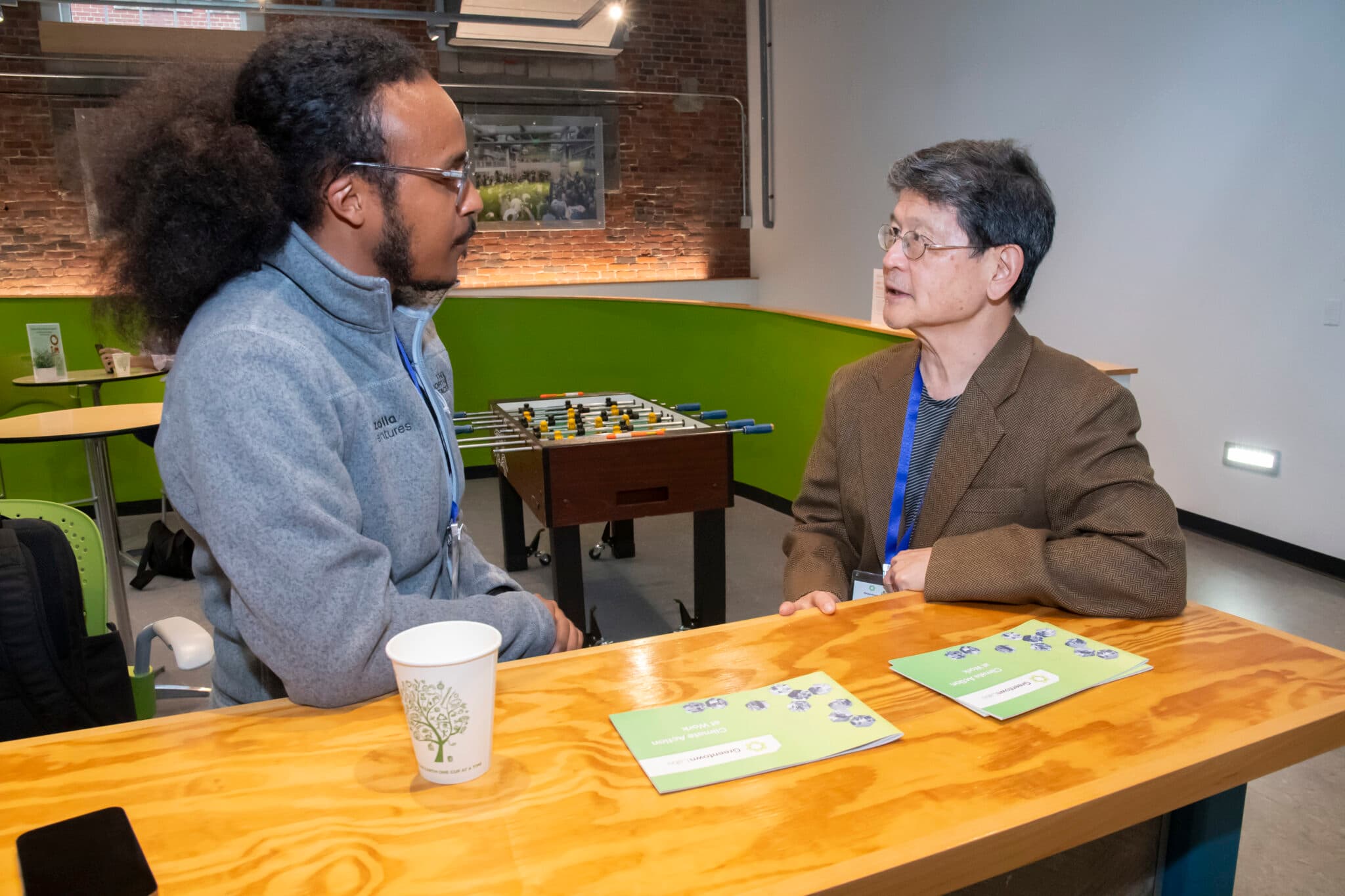 Greentown mentors and founders collaborating